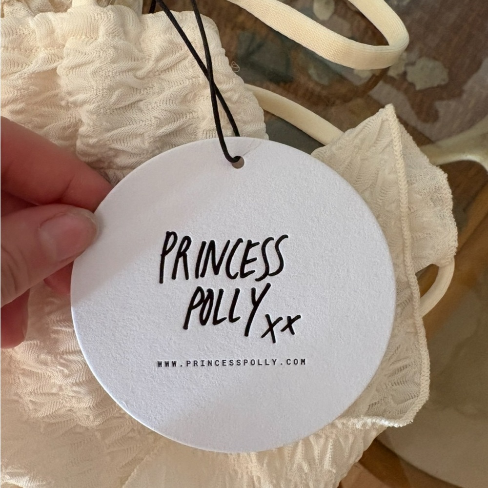 Princess Polly Cream Ruffled Top - Picture 3 of 3